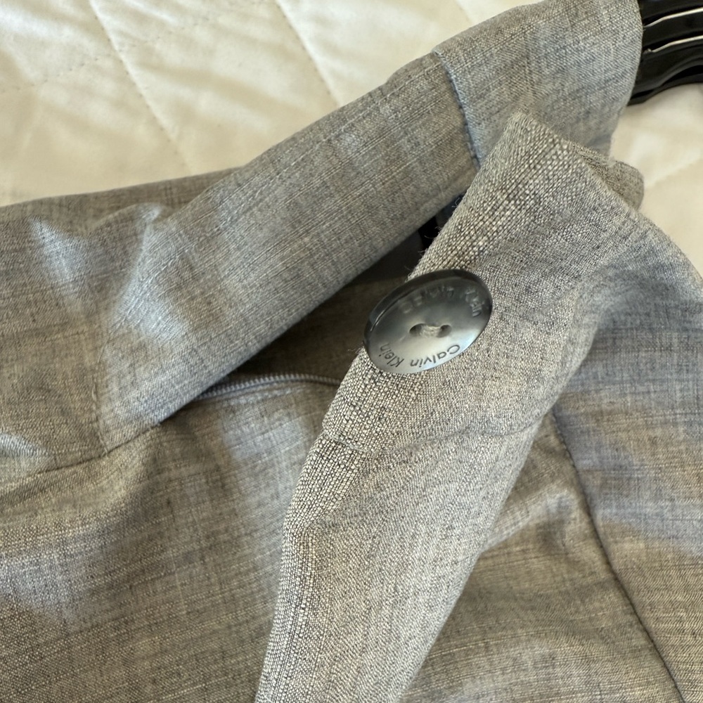 Calvin Klein Pleated Ladies Dress Pant Polished Granite - Picture 4 of 9